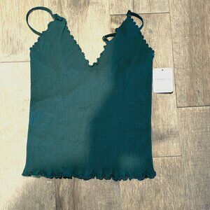 Free People Intimately Forest Green Top